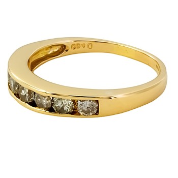 18ct gold Diamond 1ct half eternity Ring size S